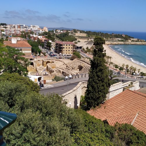 Roman amphitheatre in Tarragona, Spain, May 2019.